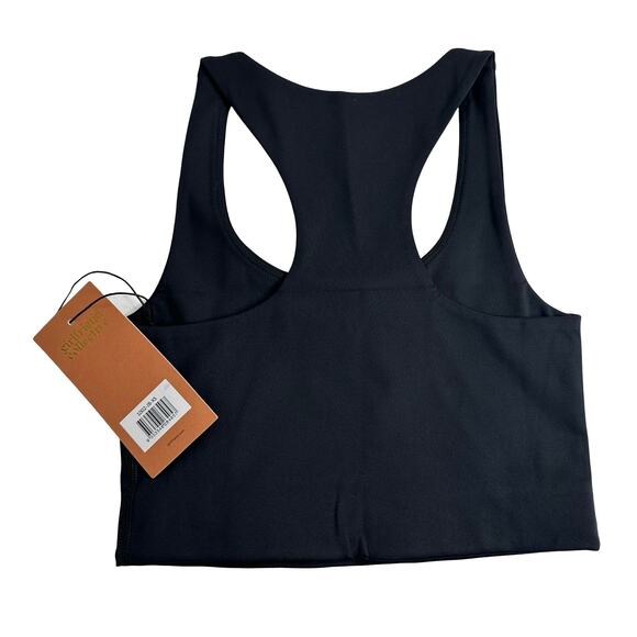 Girlfriend Collective Black Paloma Racerback Sports Bra Sweat Wicking Gym XS - Picture 2 of 4